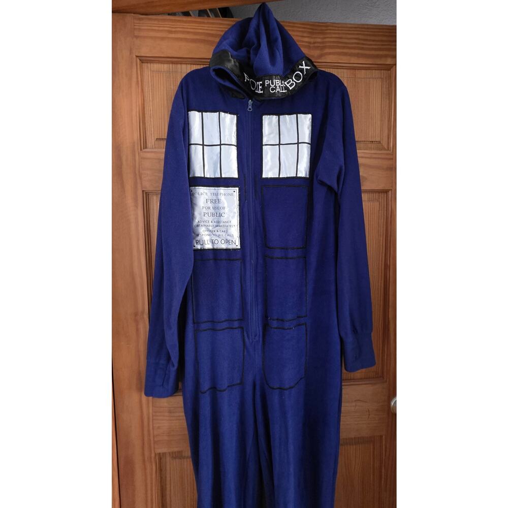 ThinkGeek Doctor Who TARDIS Hooded Union Suit Lounger Estimated XL